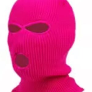 Bold Pink Knit Balaclava